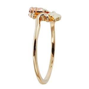 Black Hills Gold Sterling Silver or Gold Rose Ring (MR1418 / G1418)