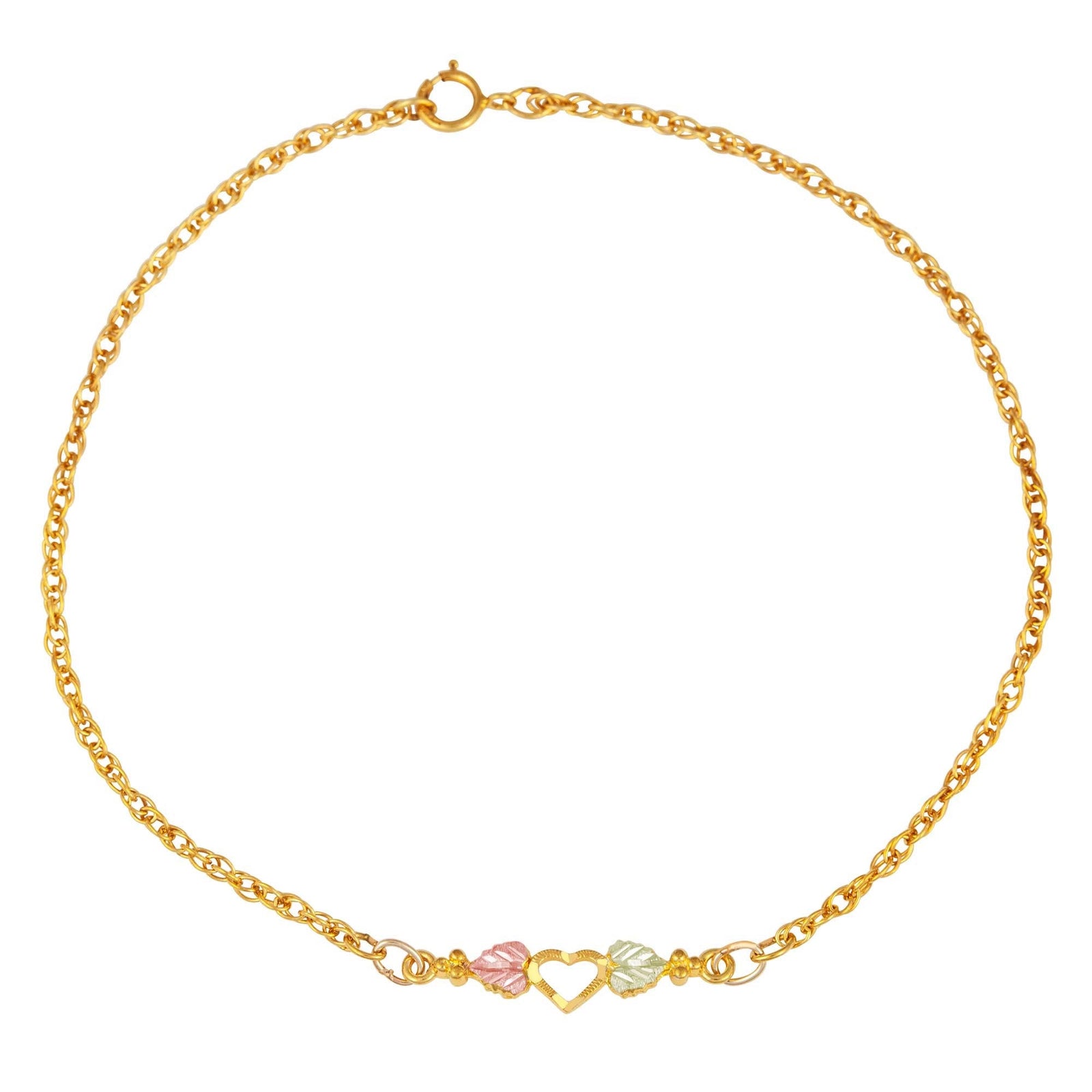 Black Hills Gold Heart Ankle Bracelet