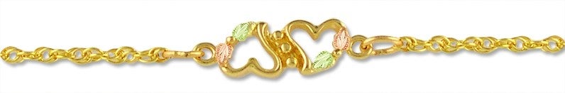 Black Hills Gold Heart Ankle Bracelet