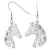 Black Hills Gold Silver Horse Necklace and Earrings