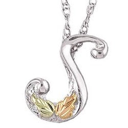 Black Hills Gold Silver Initial Necklace
