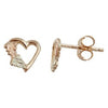 Gold Heart Leaf Earrings (2G3553)