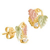 Black Hills Gold Leaf Earrings with Pearl (GL01276)
