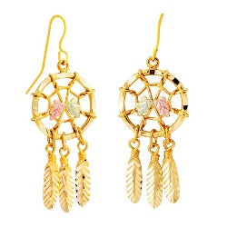 Gold hot sale dreamcatcher earrings