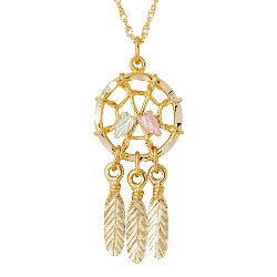 Gold dream catcher on sale pendant