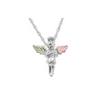 Black Hills Gold Silver Angel Necklace (MR2259)