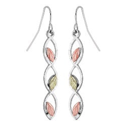 Black Hills Gold Sterling Silver Dangle Earrings