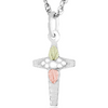 Black Hills Sterling Silver Cross Necklace (2MRL06003)