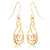 Black Hills Gold Dangle Leaf Earrings