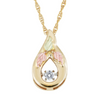 Black Hills Gold Glimmer Diamond Tear Drop Necklace
