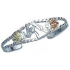 Black Hills Gold Silver Horse Bracelet (MRL07289)