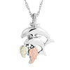 Black Hills Gold Sterling Silver Dolphin Necklace (2MR2465)
