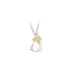 Black Hills Gold Or Sterling Silver Initial Necklace