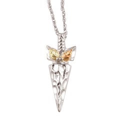 Black Hills Gold Sterling Silver Ladies Arrowhead Necklace (2MR2754)