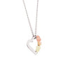 Black Hills Gold Silver Heart Necklace