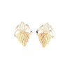 Black Hills Gold Silver Leaf Earrings