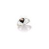 Silver Onyx Heart  Ring
