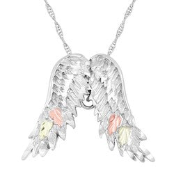 12k gold sterling silver 925 angel hotsell in heart studs earrings and necklace set 18”