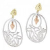 Black Hills Gold Silver Pheasant Earrings