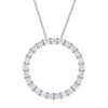 Silver Elegance Circle Necklace (SESP1182)