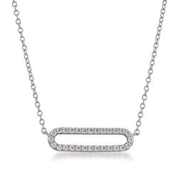 Silver Elegance Single Paper Necklace (SESP1190) CLOSEOUT