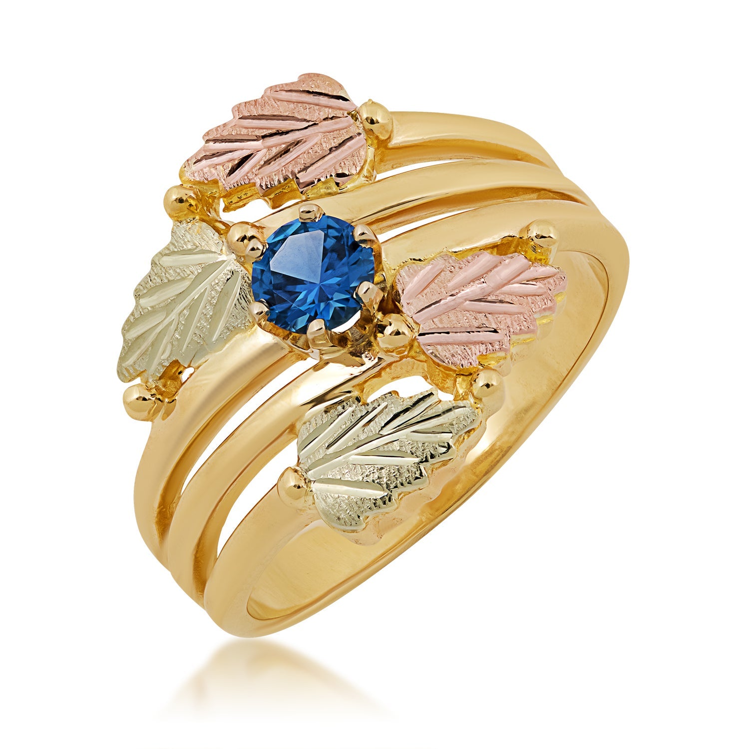 Black Hills Gold Sterling Silver Leaf Ring