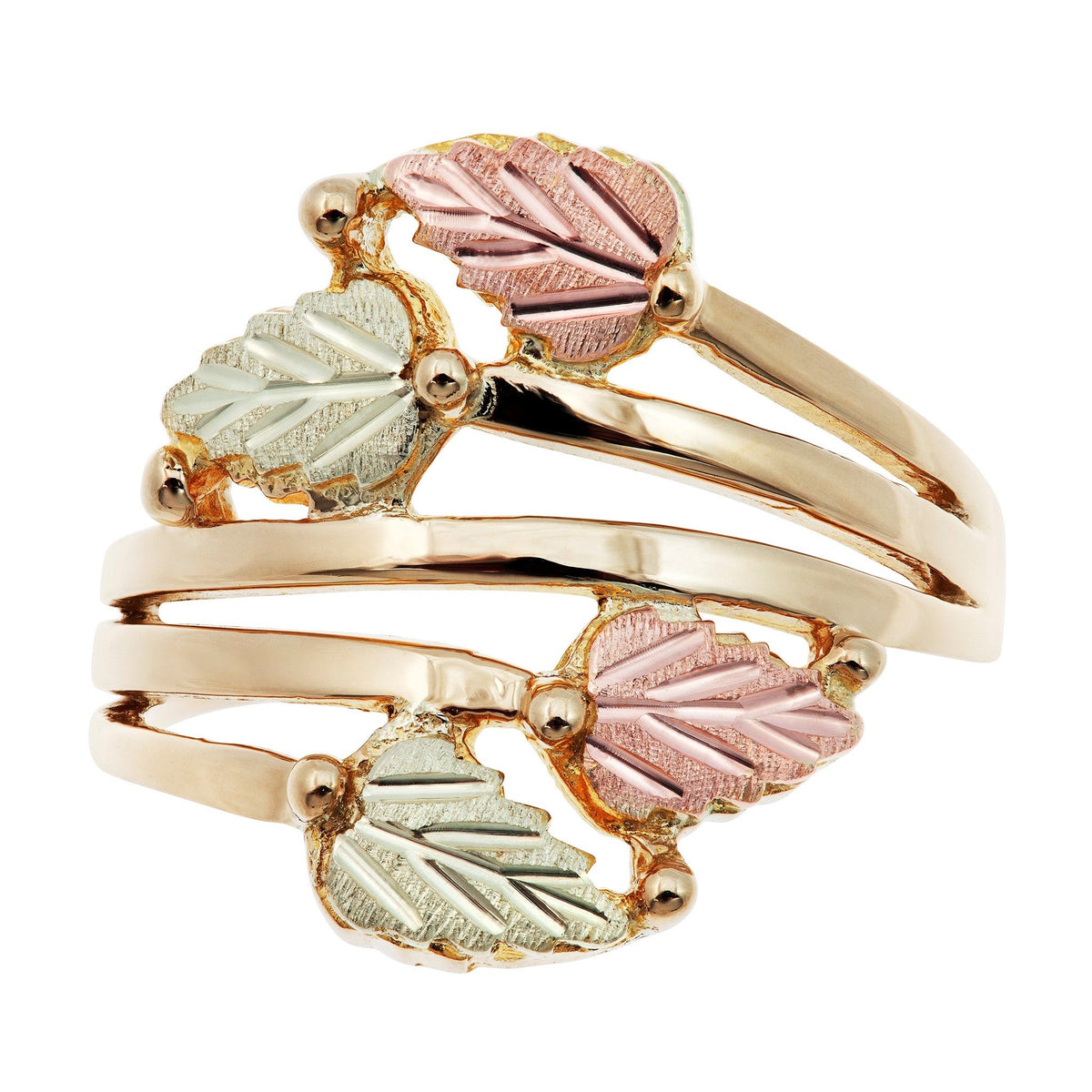 Black Hills Gold Sterling Silver Leaf Ring