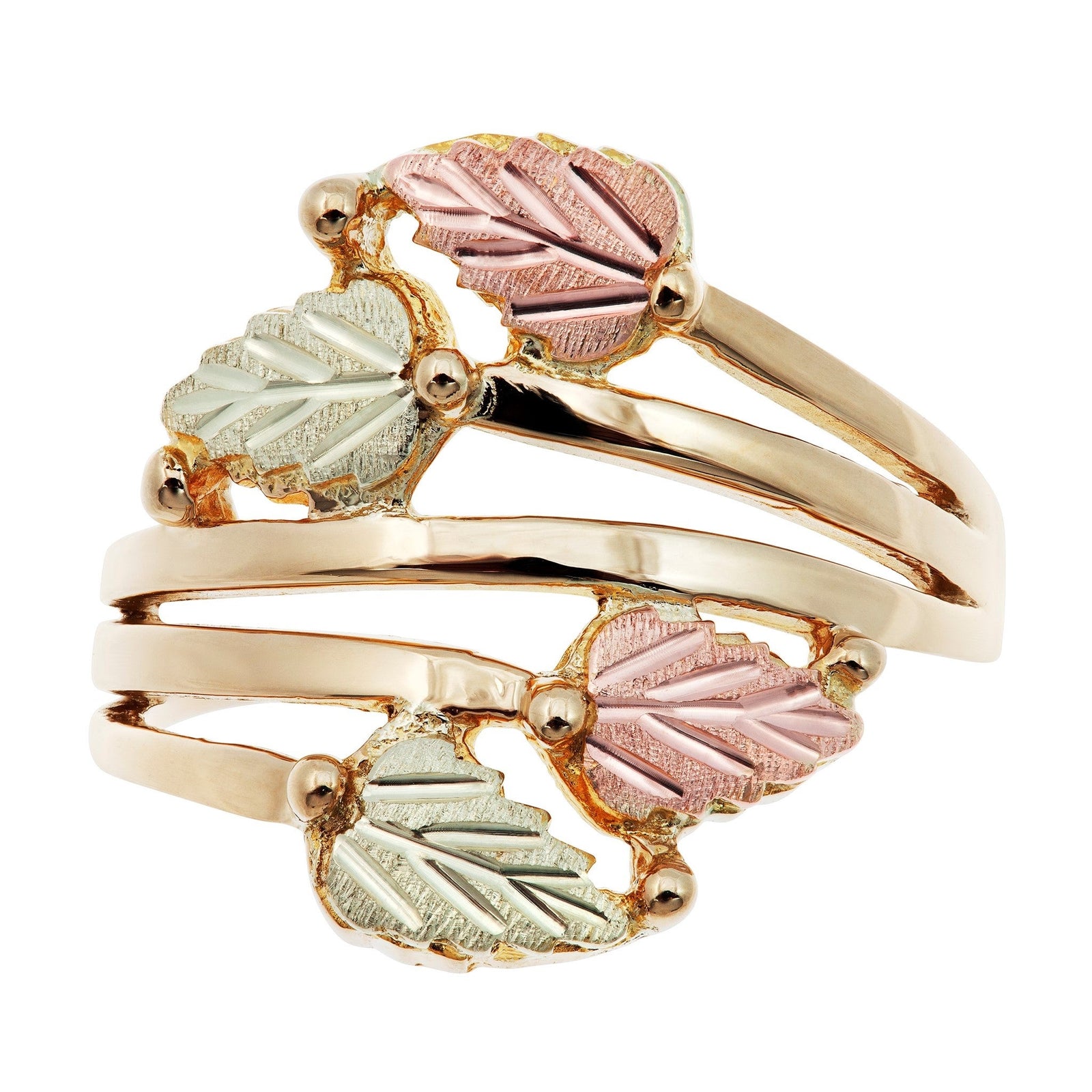 Black Hills Gold Sterling Silver Leaf Ring