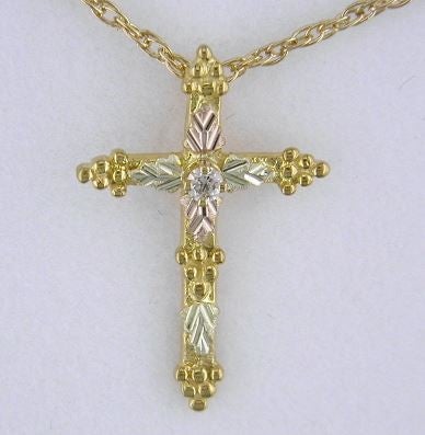 Black Hills Gold Cross Necklace