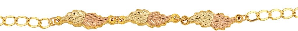 Black Hills Gold or Sterling Silver Leaf Bracelet