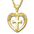 Black Hills Gold Heart with Cross Necklace