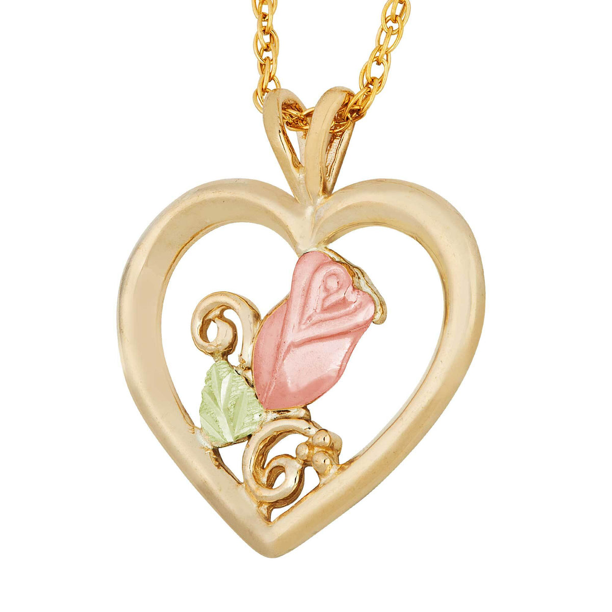 Black Hills Gold Heart Necklace