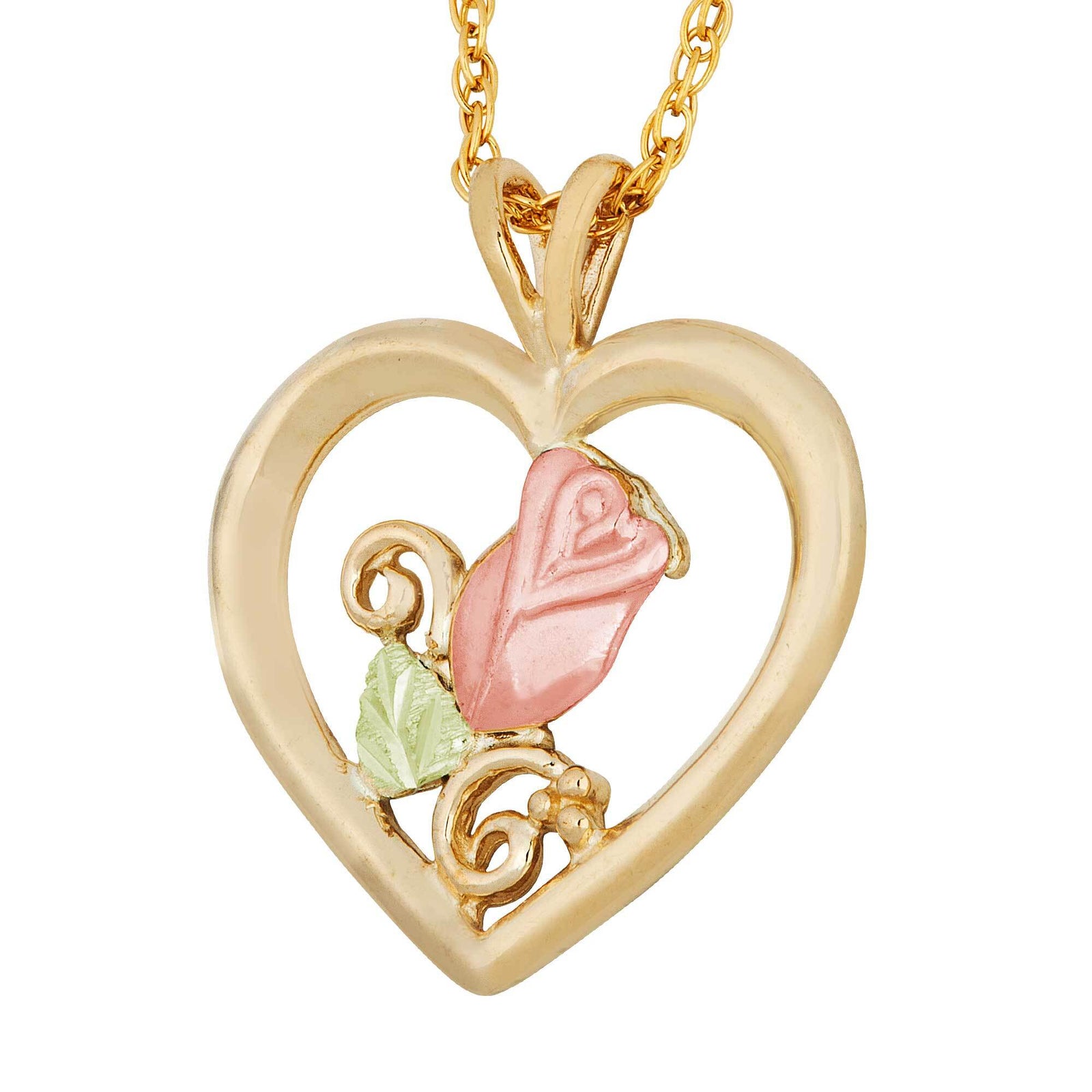 Black Hills Gold Heart Necklace