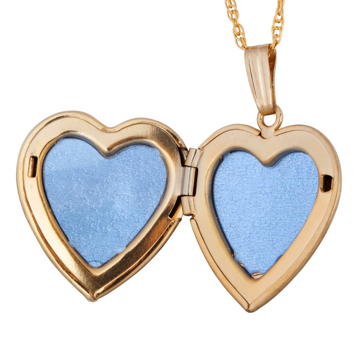 Gold Heart Picture Locket - I Love You
