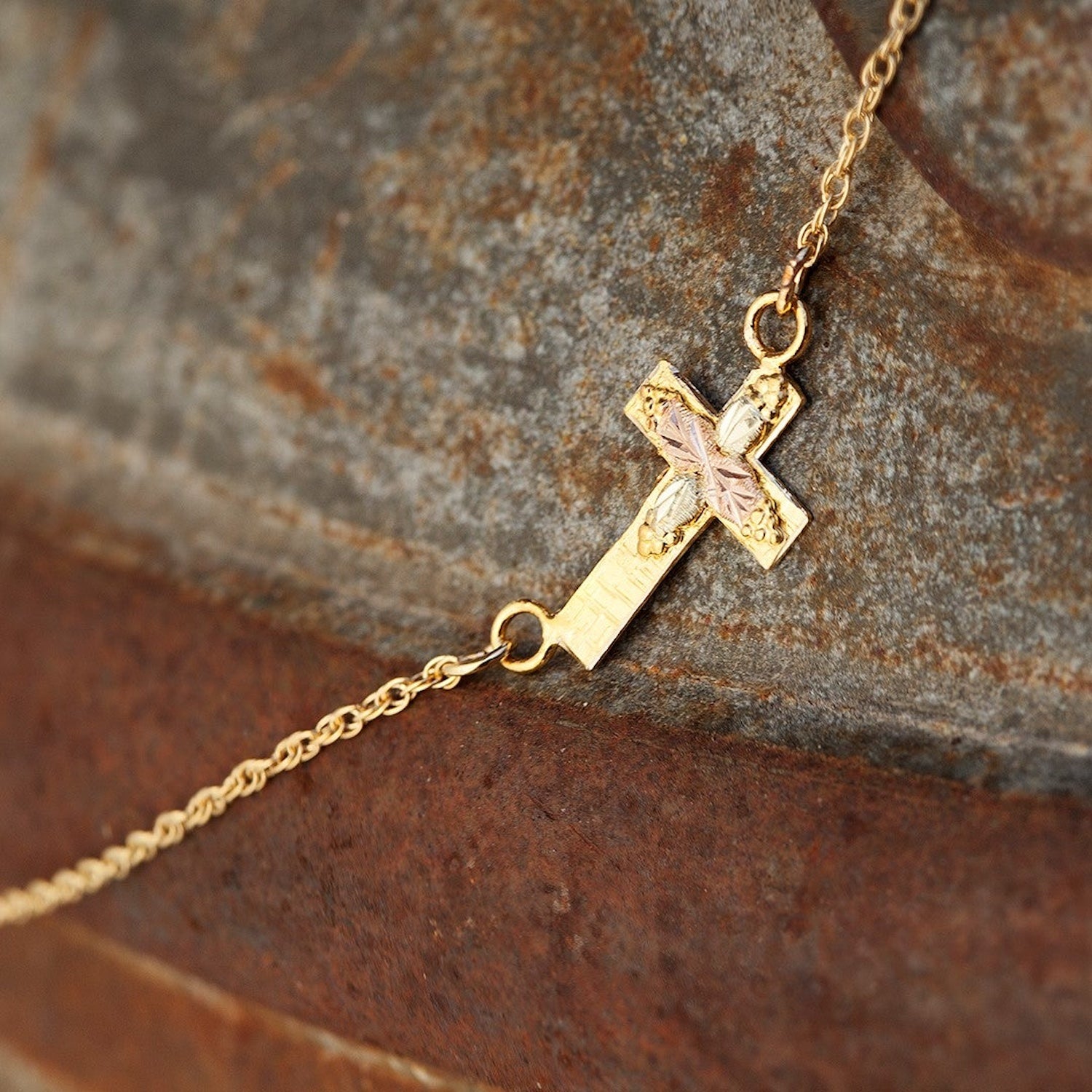Black Hills Gold Cross Earrings