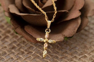 Black Hills Gold Cross Necklace