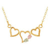 Black Hills Gold Three Heart Diamond Necklace (GSD20218X)