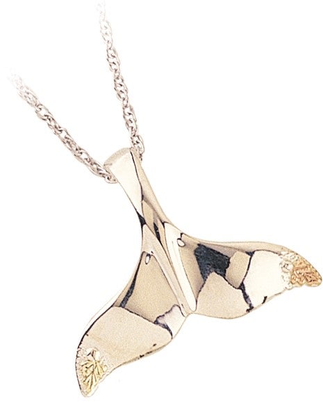 Black HIlls Gold Silver Whale Tail Necklace