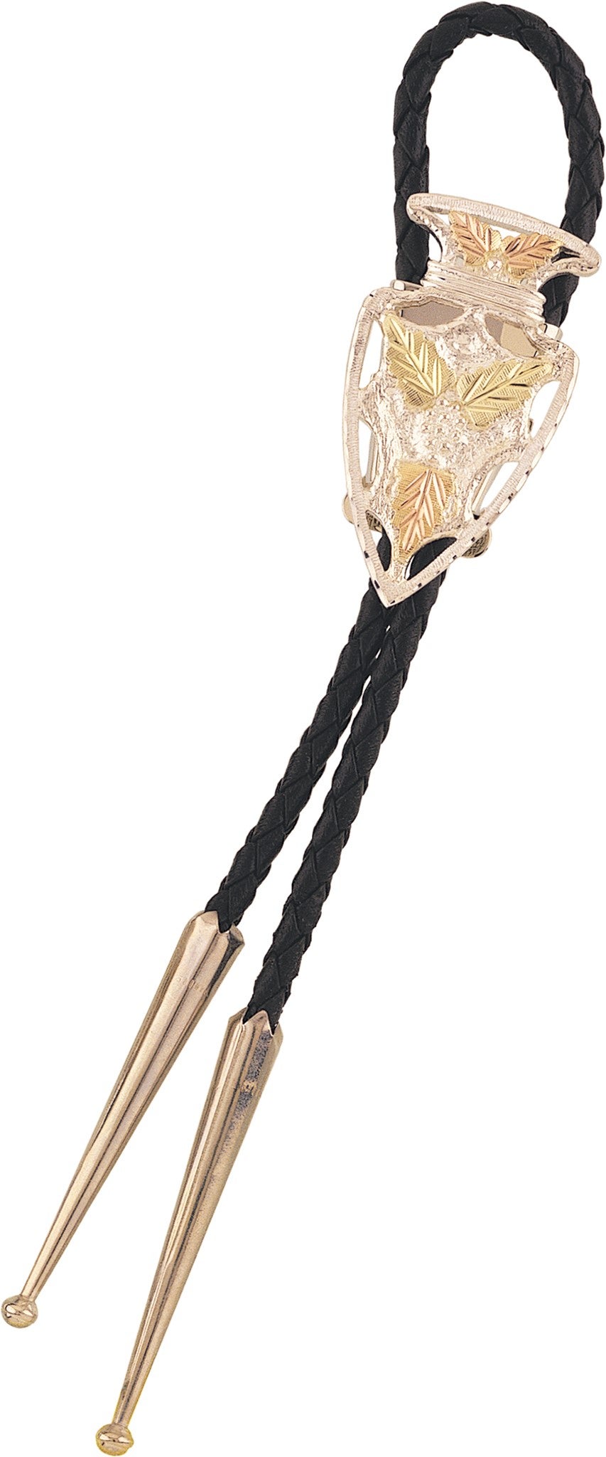 Black Hills Gold Sterling Silver Arrowhead Bolo Tie