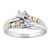 Black Hills Gold and Silver Ladies Double Solitaire Ring