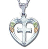 Black Hills Gold Heart with Cross Necklace