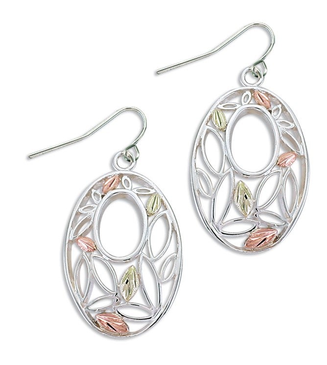 Black Hills Gold Silver Dangle Earrings