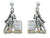 Black HIlls Gold Silver Barrel Racer Earrings
