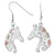 Black Hills Gold Silver Horse Necklace and Earrings