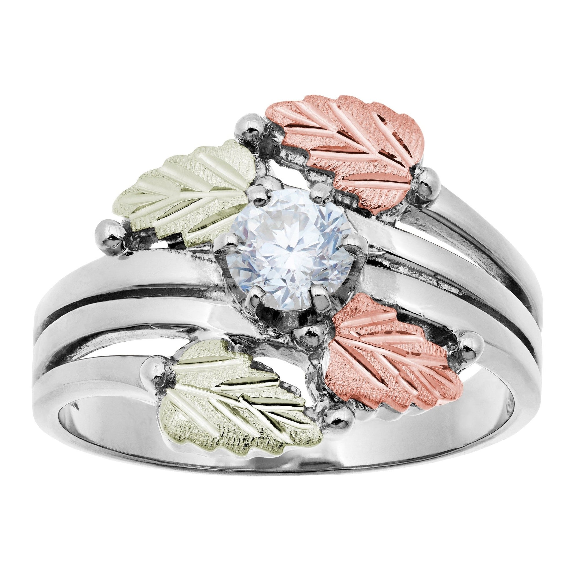 Black Hills Gold Sterling Silver Leaf Ring