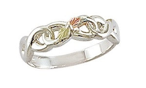 Black Hills Gold Silver Infinity Ring