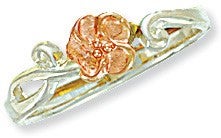 Black Hills Gold Silver Rose Toe Ring