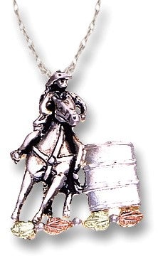 Silver Barrel Racer Necklace