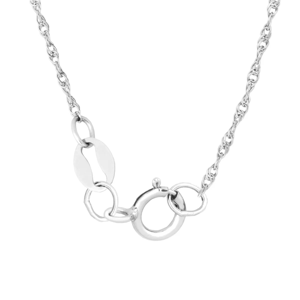 Sterling Silver Rhodium Plated Rope Chain