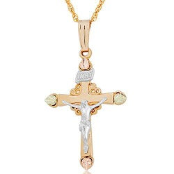 Black Hills Gold Crucifix Necklace